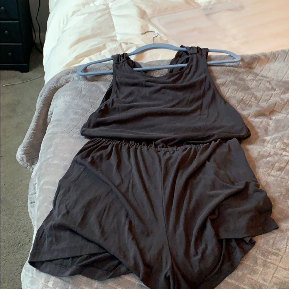 Romper with twisted open back